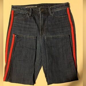 Talbots Flawless High Waisted Modern Ankle Women’s Jeans On Trend Red Stripe 10p